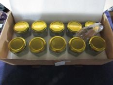 5x Hemoton - Set of 10 Glass Jam Jars - All New & Boxed.