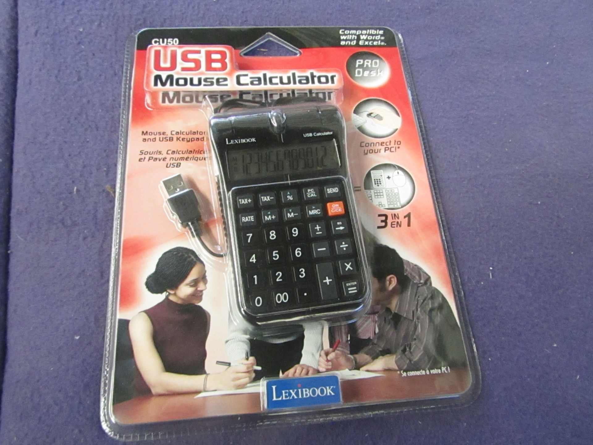 24x Lexibook - USB Mouse Calculator ( Conpatible With Work & Excel ) - New & Packaged.