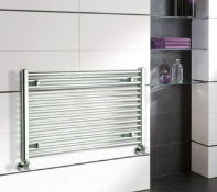 Arley Professional - Loco Horizontal Chrome Towel Radiator 1400x600mm - Unchecked For Hanging