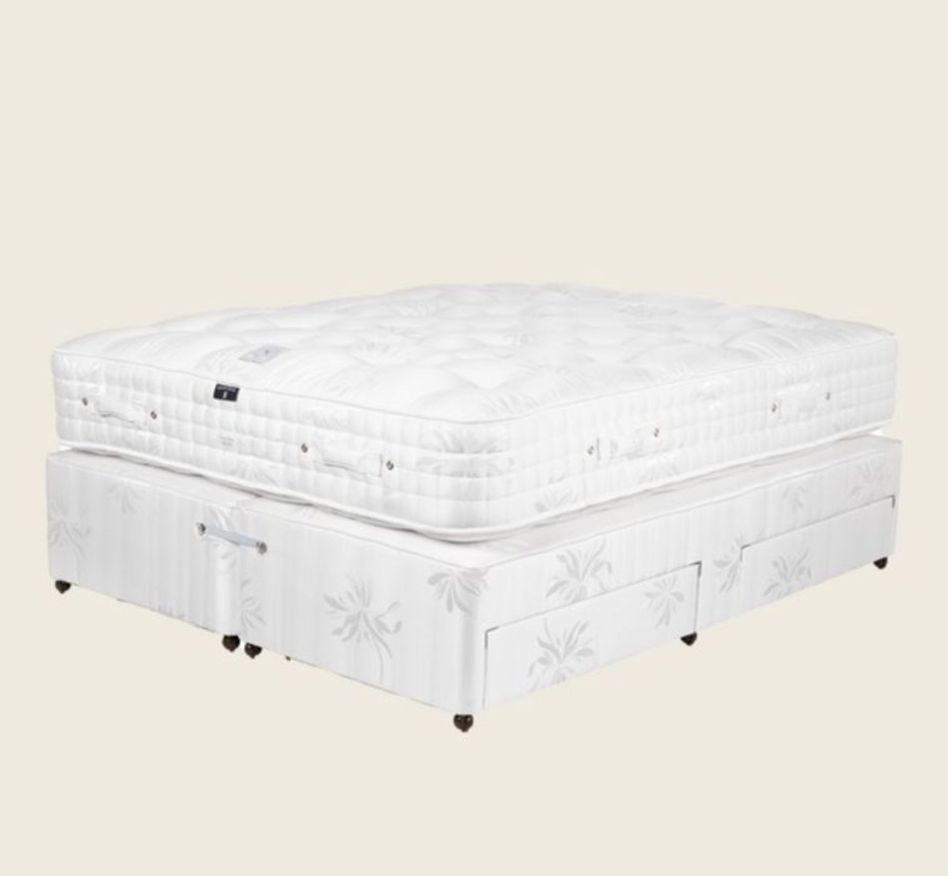 Oka Deluxe King Size Luxury Divan Bed in White RRP £3295.00 Graded Return SKU OKA-RBD017WHT-0-