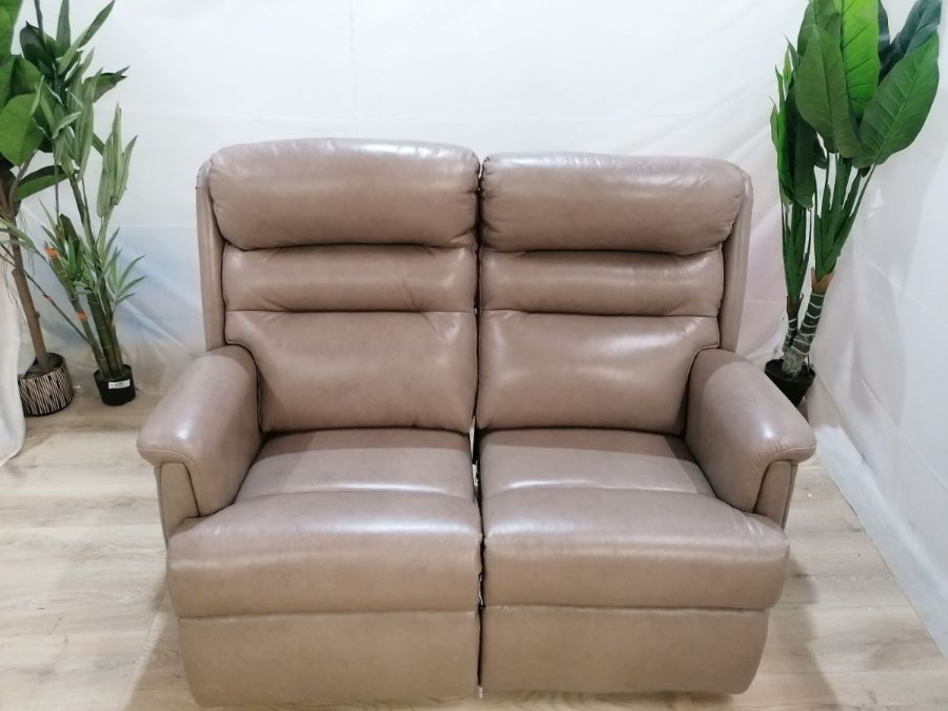 HSL Ripley 2 Seater Sofa Arizona Mushroom Leather RRP £2600.00 SKU HSL-AP-FT010297855203LEA4-BC40