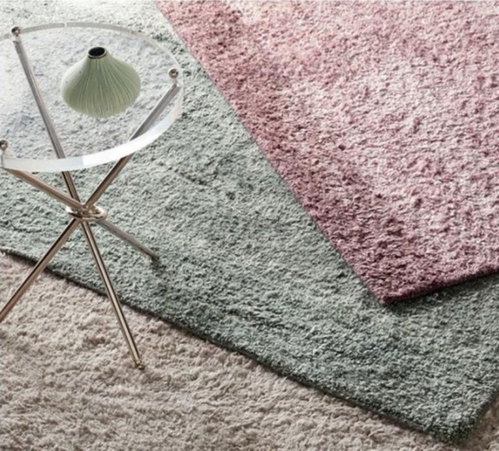 Oka Skye Rug Hand Knotted Ombre Mid Grey 3m x 2.4m RRP £1595.00 Graded Return SKU OKA-TFU095GYM-0-