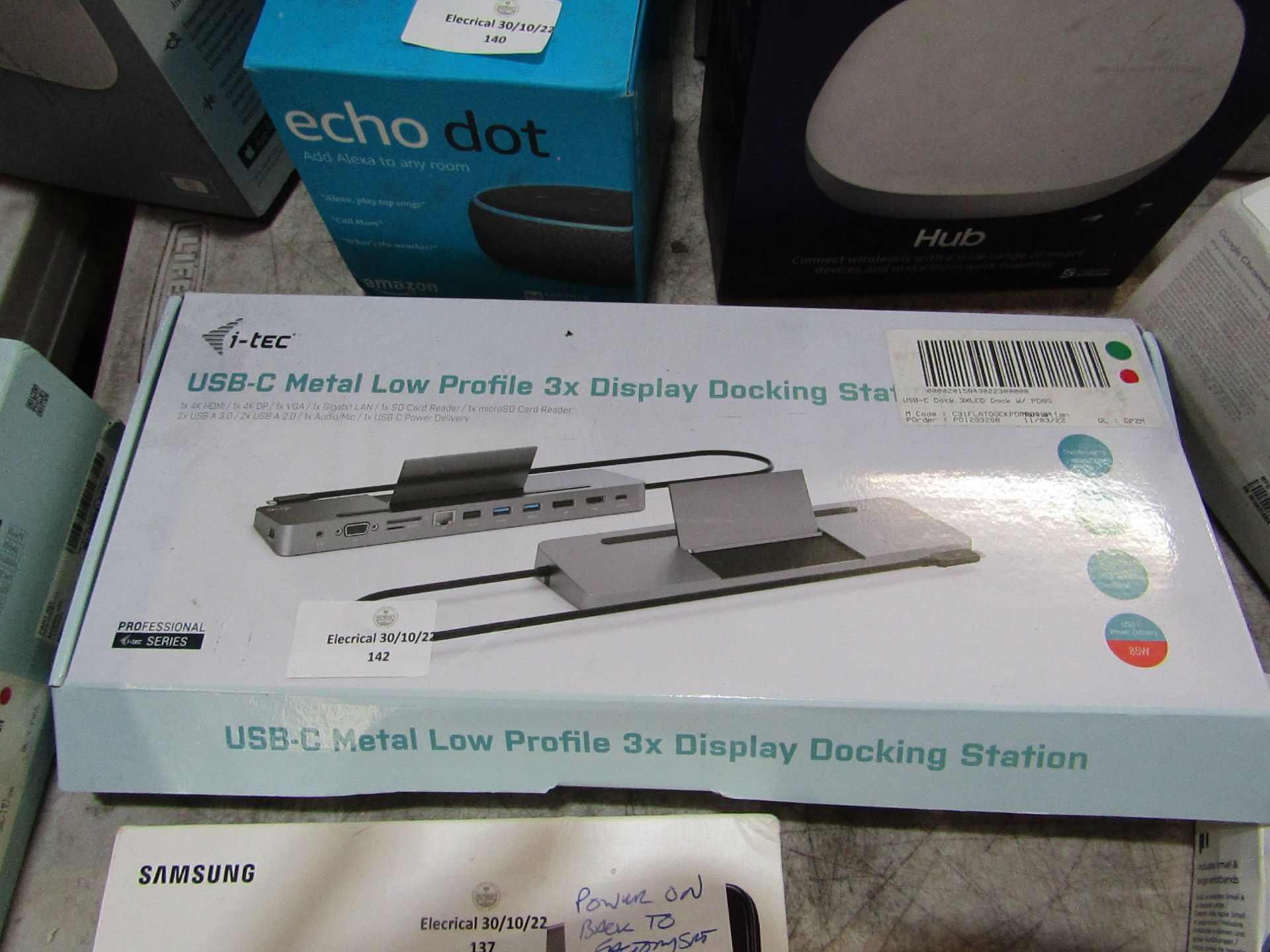 i-tec USB-C Metal Low Profile 3x Display Docking Station boxed unchecked