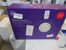 BT Add-on Disc for Premium Whole House Wi-if Tri Band AX3700 powers on in original box