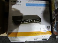 Netgear GS308P Soho series 8 port gigabit ethernet switch with 4 port PoE, boxed & unchecked