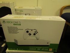 Xbox ONE S 1TB All digital console, powers on,not showing any Video input, comes with power cable/