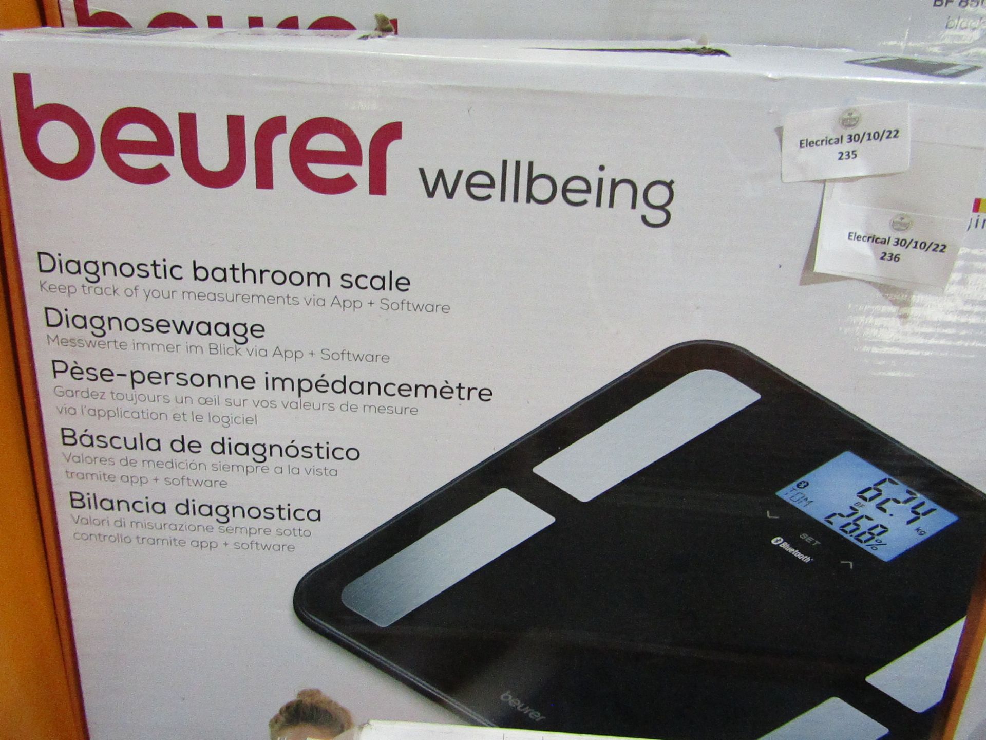 Beurer - Diagnostic Bathroom Scales - Black BF850 - grade B & Boxed.