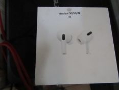 Apple Airpods Pro with wireless charging case boxed unchecked