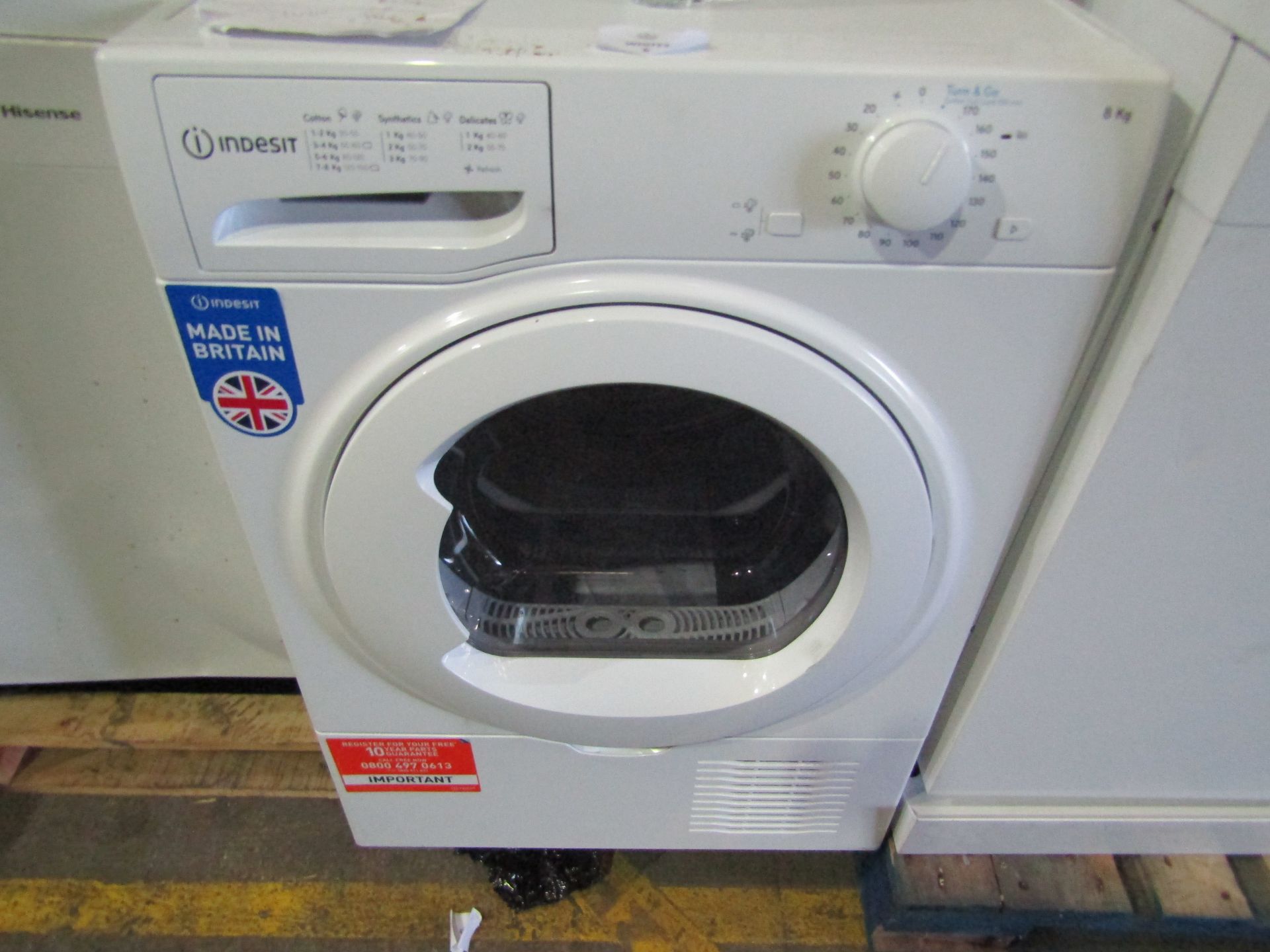 Indesit I2D81WUK 8Kg Condenser Tumble Dryer - White RRP £269.00Indesit I2D81WUK 8Kg Condenser Tumble