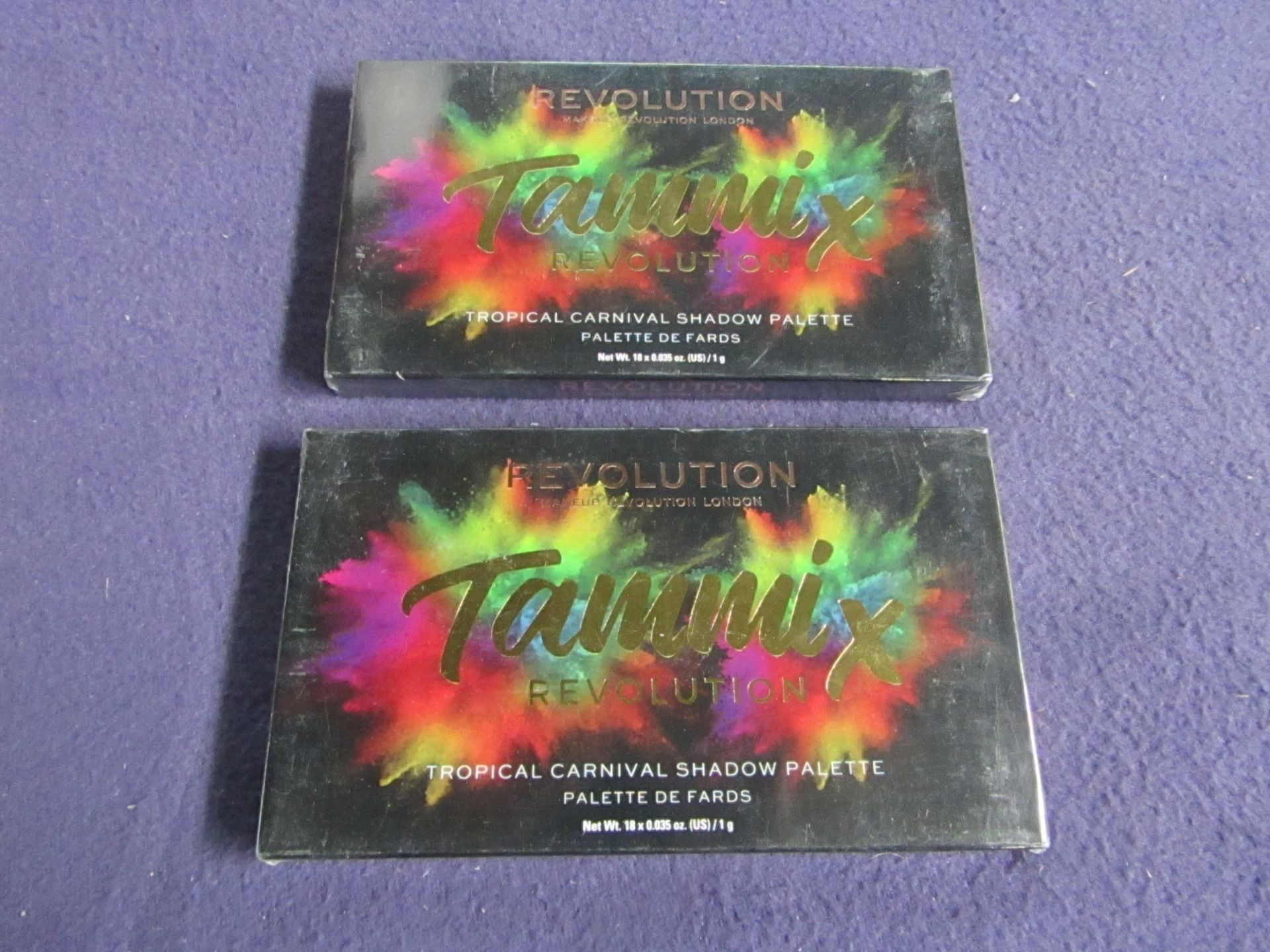 2x Revolution London - Tammix Tropical Carnival Shadow Palette - Unused & Packaged.