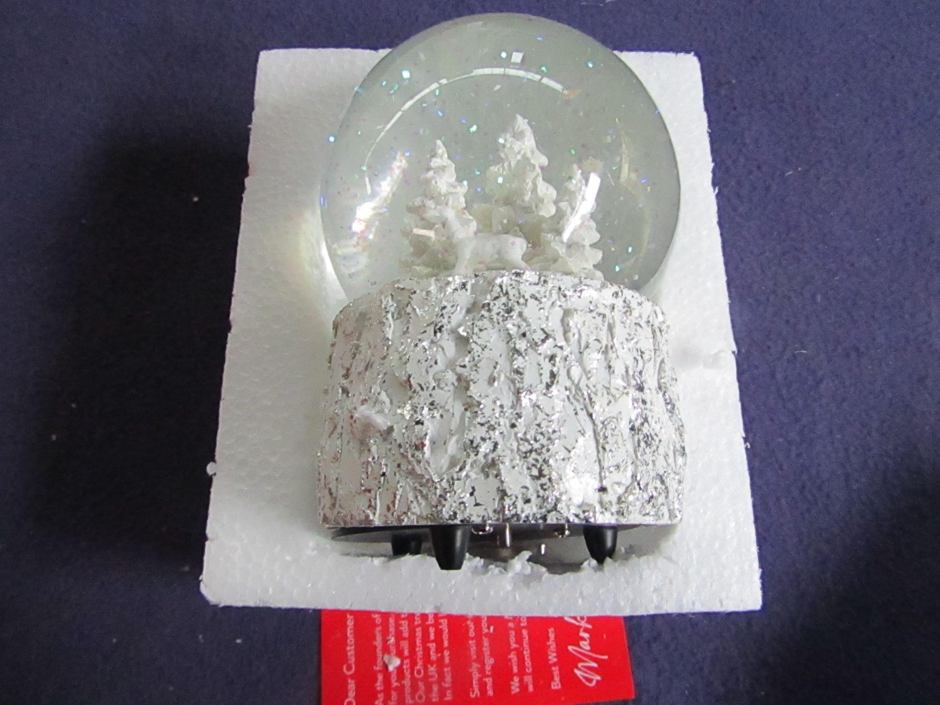 Celebright - Wind-Up & Play Christmas Musical Snowglobe - Unchecked & Boxed.