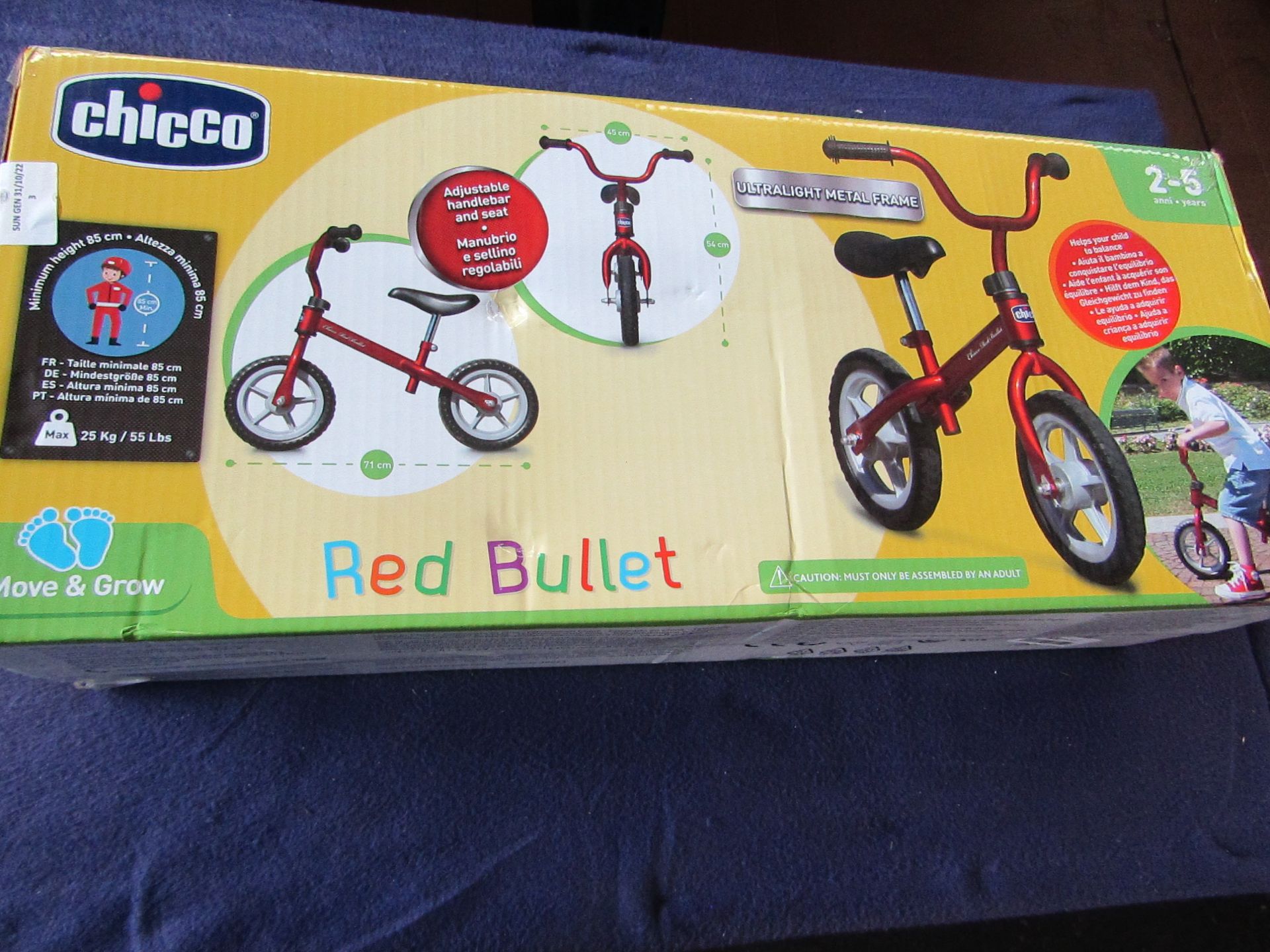 Chicco - Red Bullet Balance Bike ( Red ) - Unchecked & Boxed.