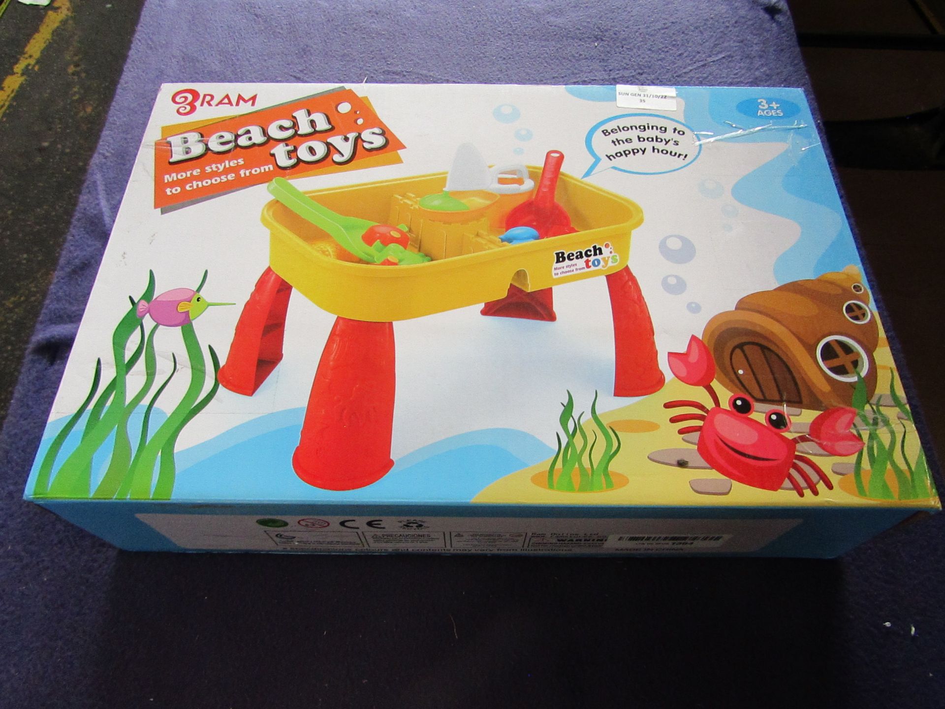 Ram - Beach Toys Sand & Water Activity Table - Unchecked & Boxed.