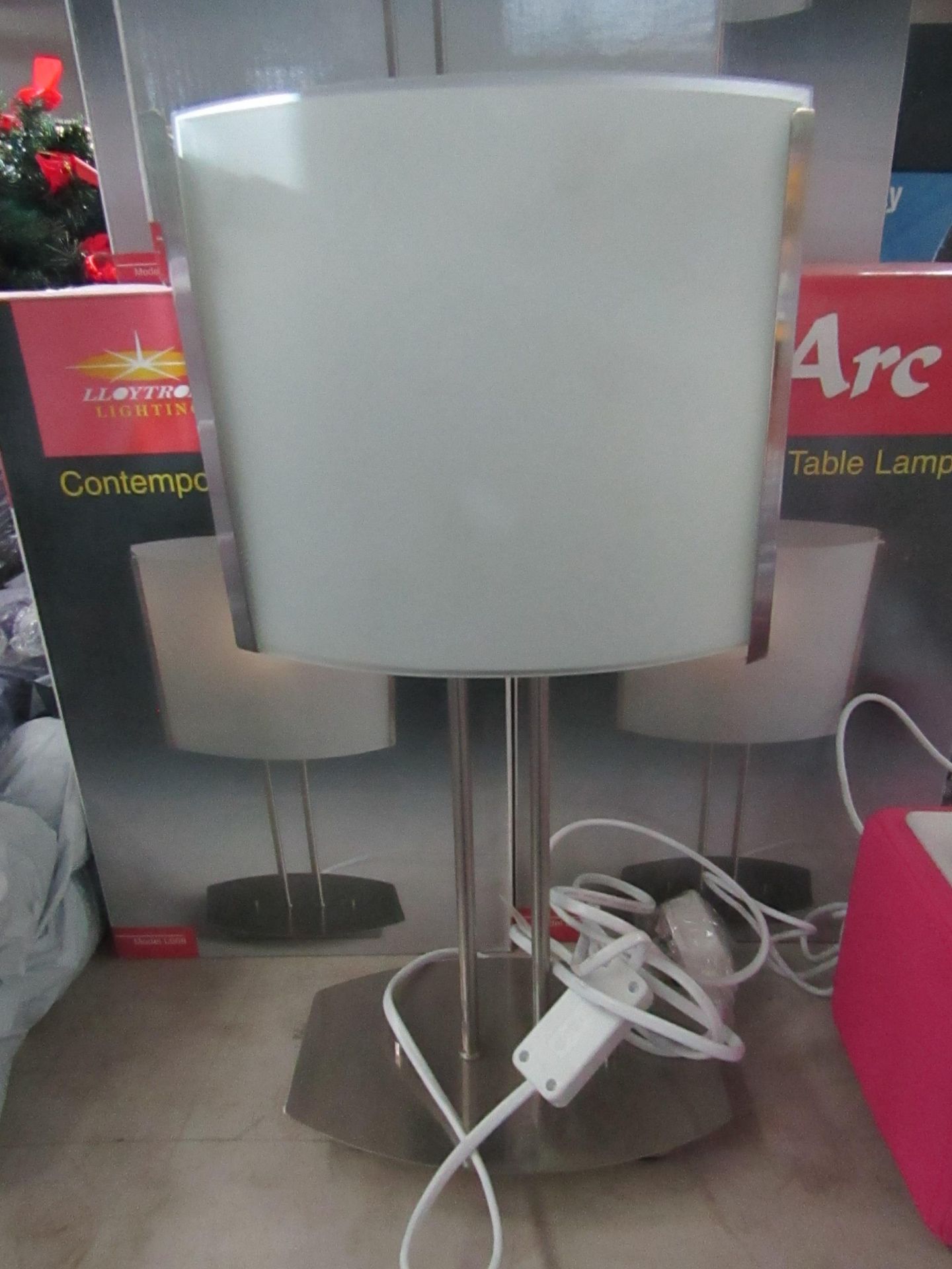 2x Lloytron Lighting - Arc Contemporary Table Lamp - Looks Unused & Boxed.