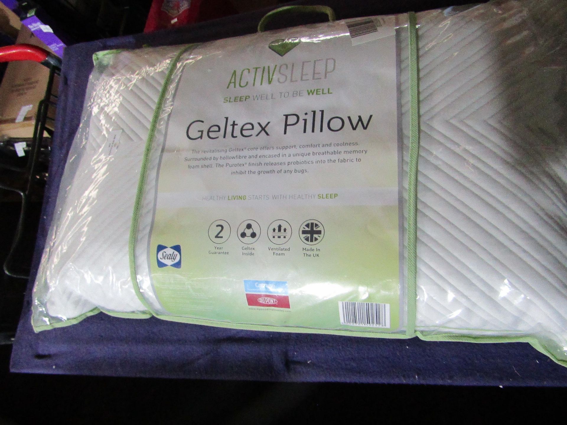 Sealy - ActivSleep Geltex Pillow - Looks In Good Condition & Packaged.