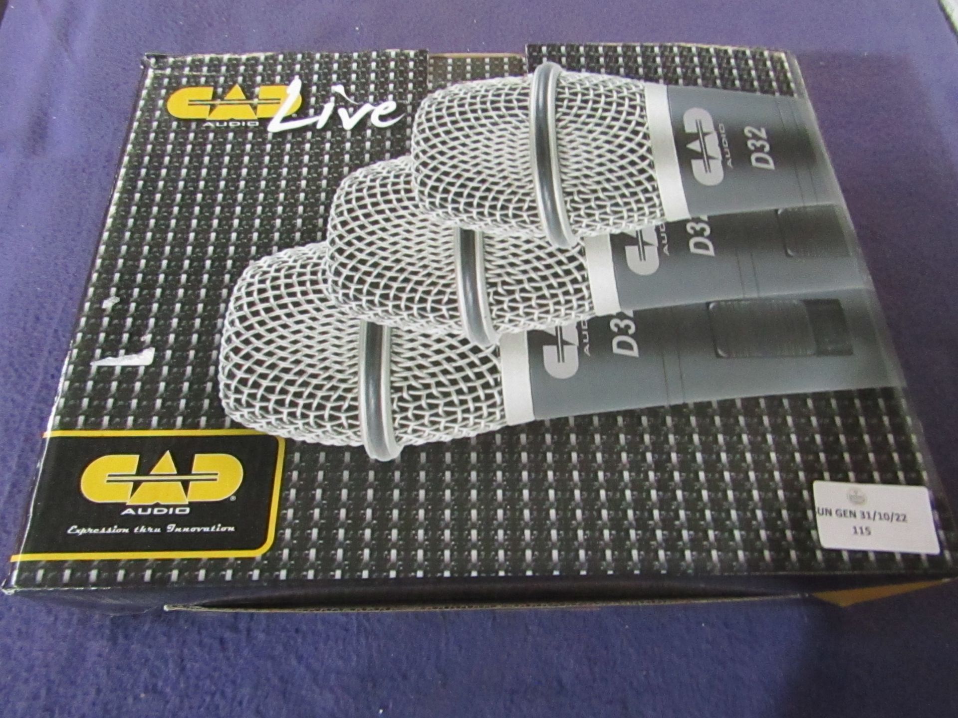 CAD - Set of 3 Microphones ( D32 ) - New & Boxed.