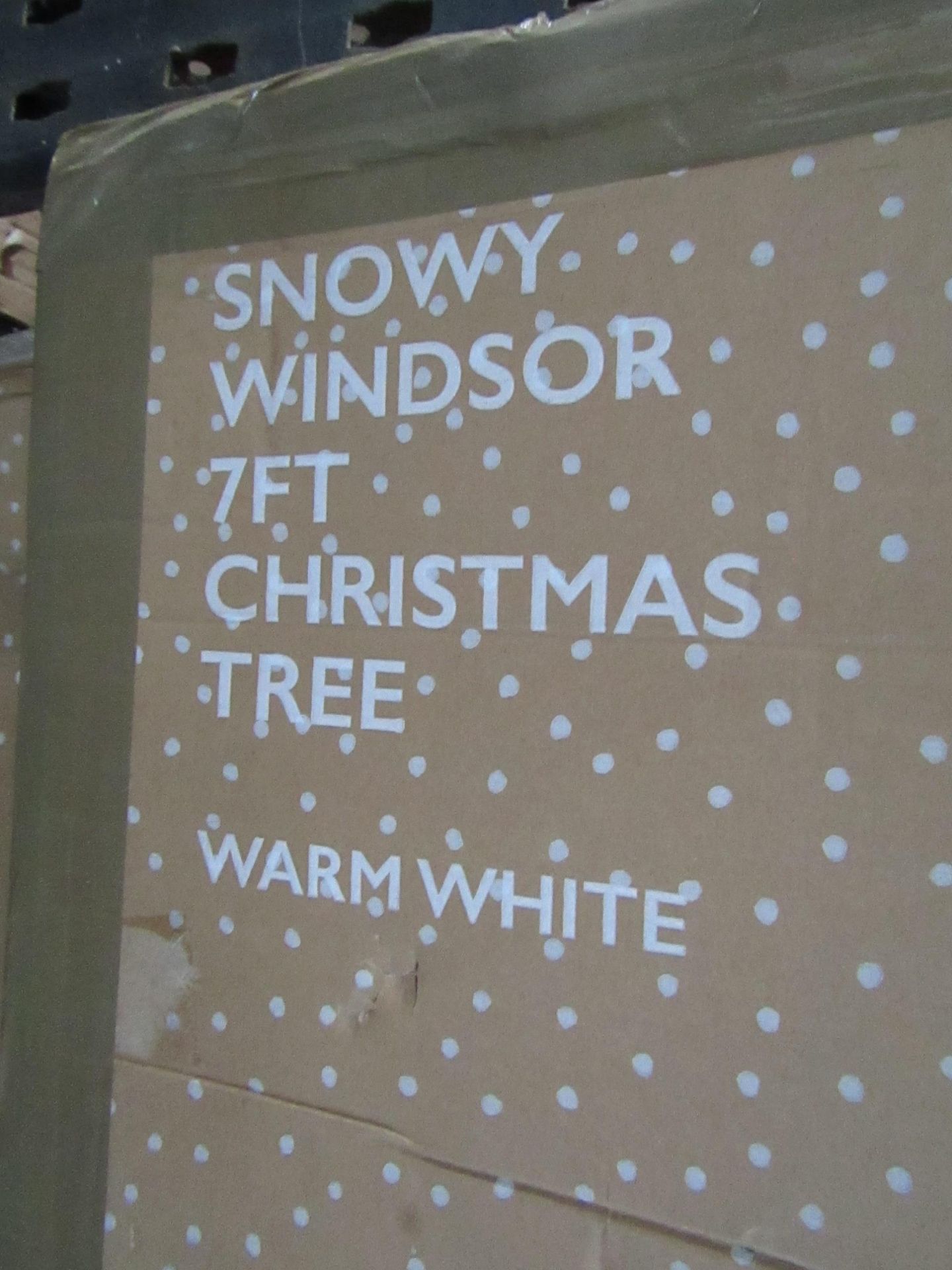 Celebright - Snowy Windsor 7Ft Christmas Tree Warm White - Unchecked & Boxed.