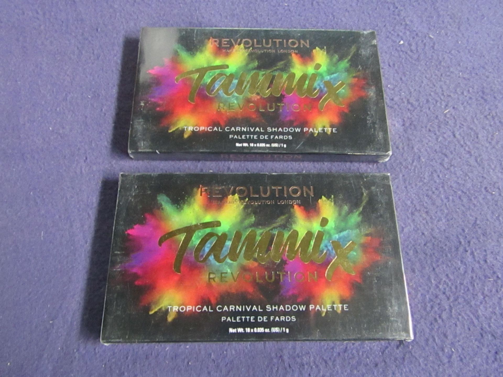 2x Revolution London - Tammix Tropical Carnival Shadow Palette - Unused & Packaged.