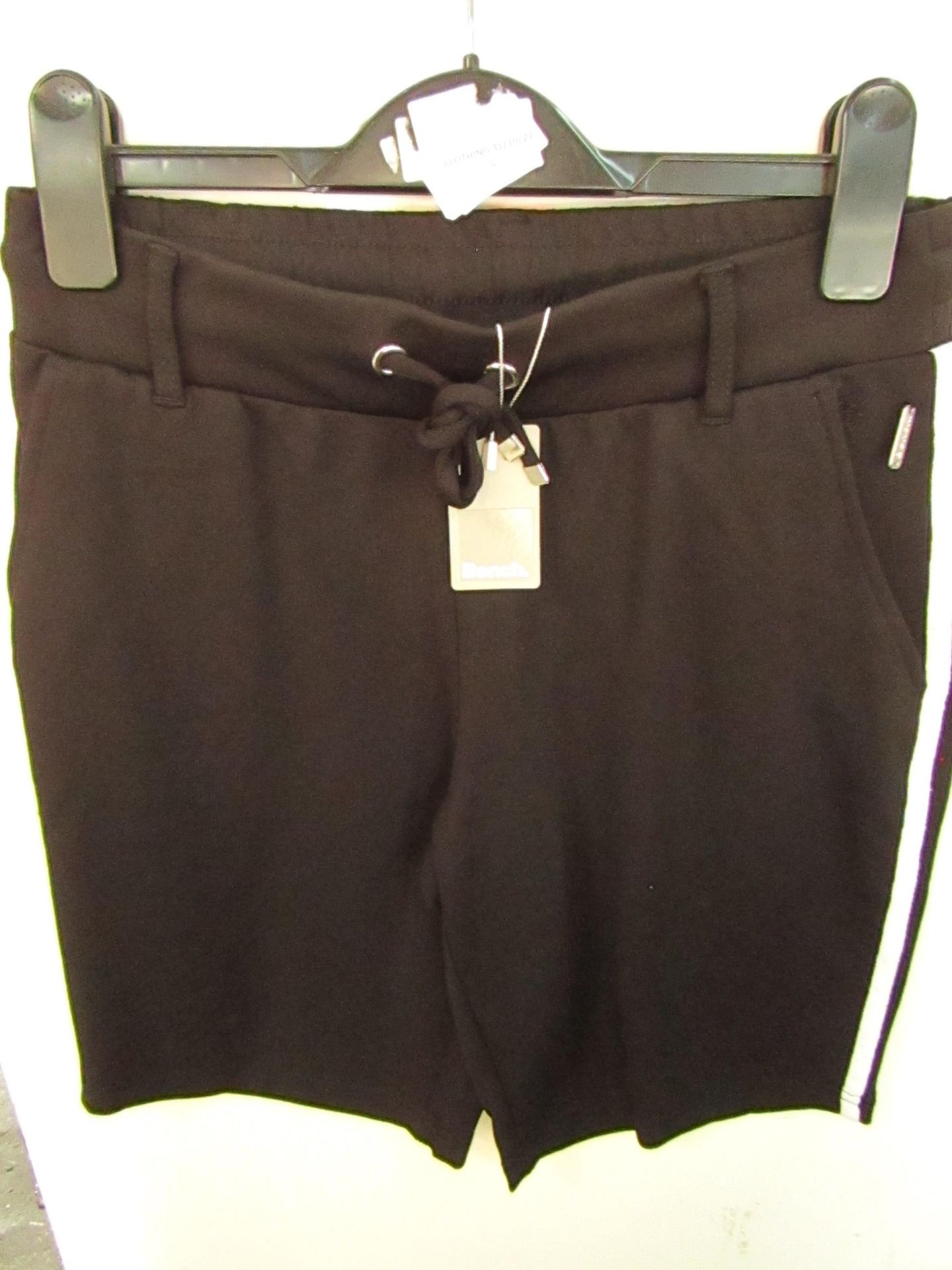 Bench Shorts Black With White Stripe Size 10 New With Tags