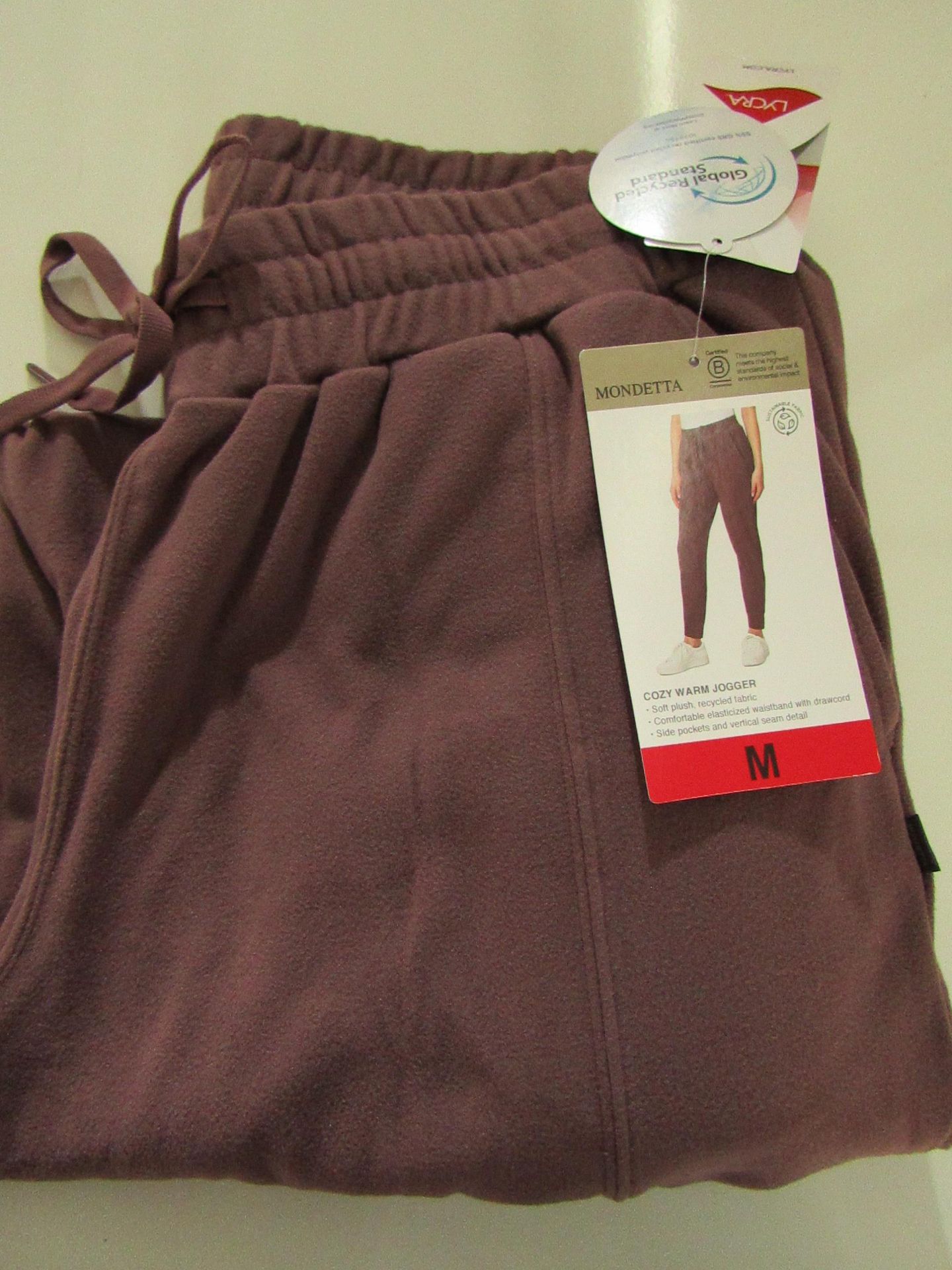 Mondetta - Ladies Cozy Joggers - Berry Flint Size Medium - New With Tags.