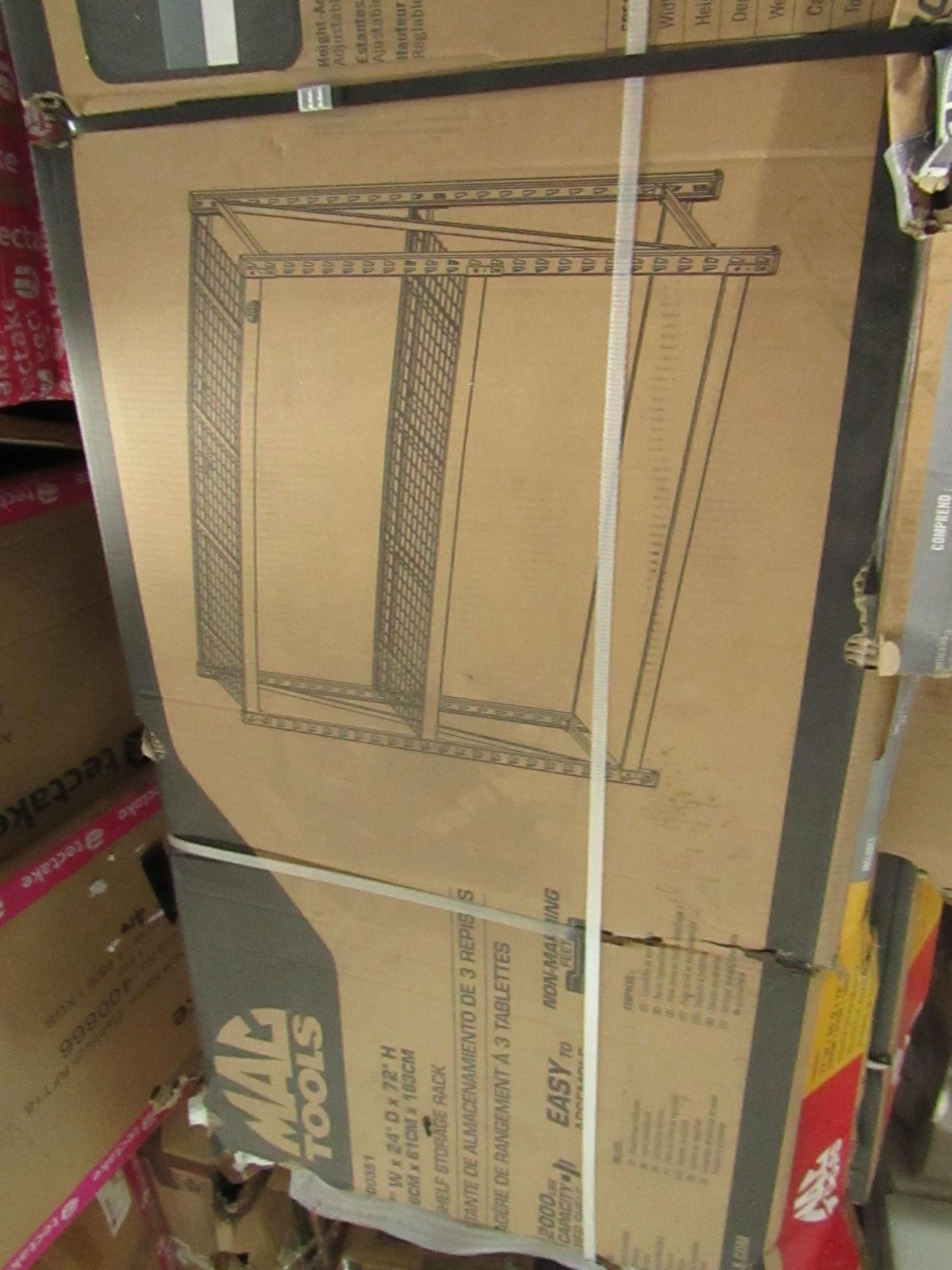 Mac Tools - Shelf Storage Rack ( H184 x W195.3 x D61 CM ) - Box May Be Damaged, Unchecked & Boxed.