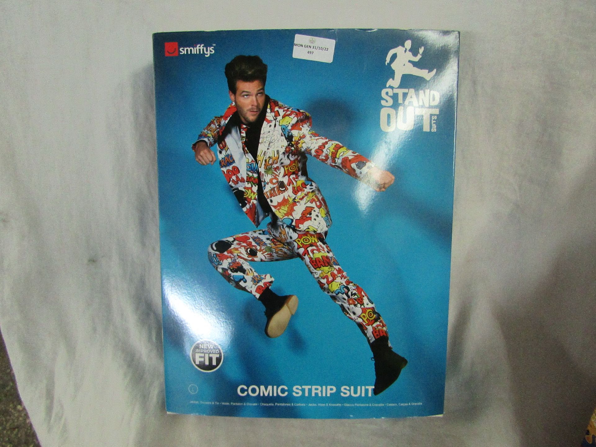 Smiiffys - Stand Out Comic Strip Suit - Size 107-112cm - Unchecked & Boxed.