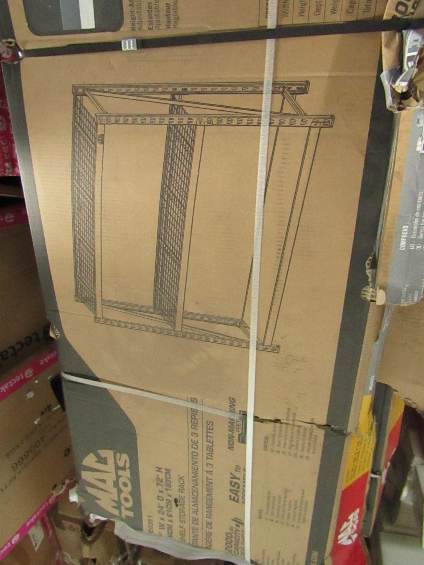Mac Tools - Shelf Storage Rack ( H184 x W195.3 x D61 CM ) - Box May Be Damaged, Unchecked & Boxed.