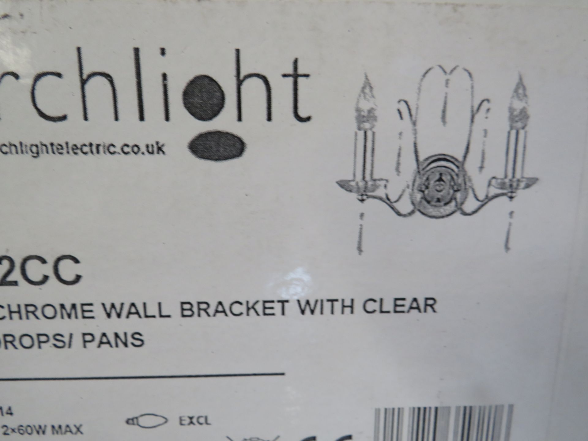 Searchlight Tiara 2 Light Wall Bracket In Chrome RRP ô?68.00 - This lot contains unsorted raw