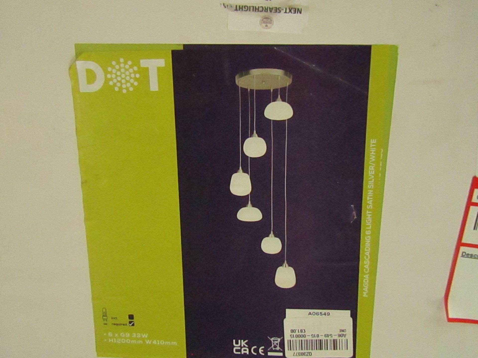 Searchlight Magda Cascading 6LT Height Adjustable Ceiling Light RRP £93.00 With 6 lights of - Image 2 of 2