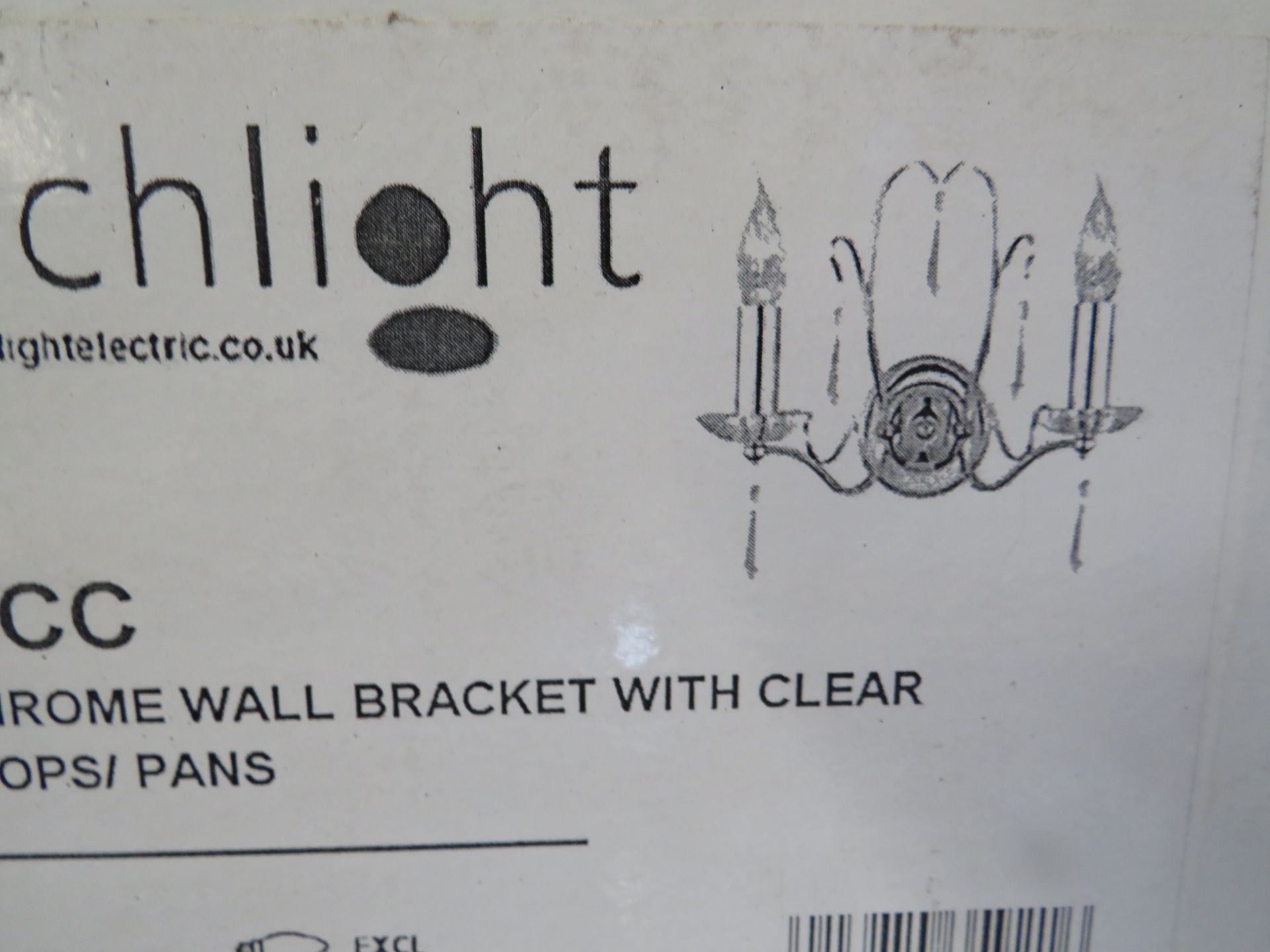 Searchlight Tiara 2 Light Wall Bracket In Chrome RRP ô?68.00 - This lot contains unsorted raw