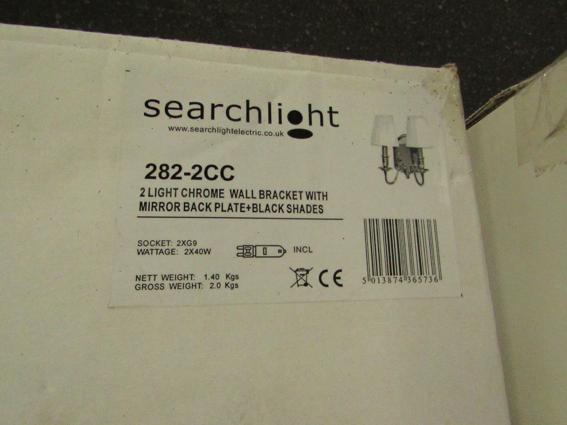 Searchlight Chrome Finish Wall Light With String Shade RRP ô?93.00 - This lot contains unsorted - Image 2 of 2