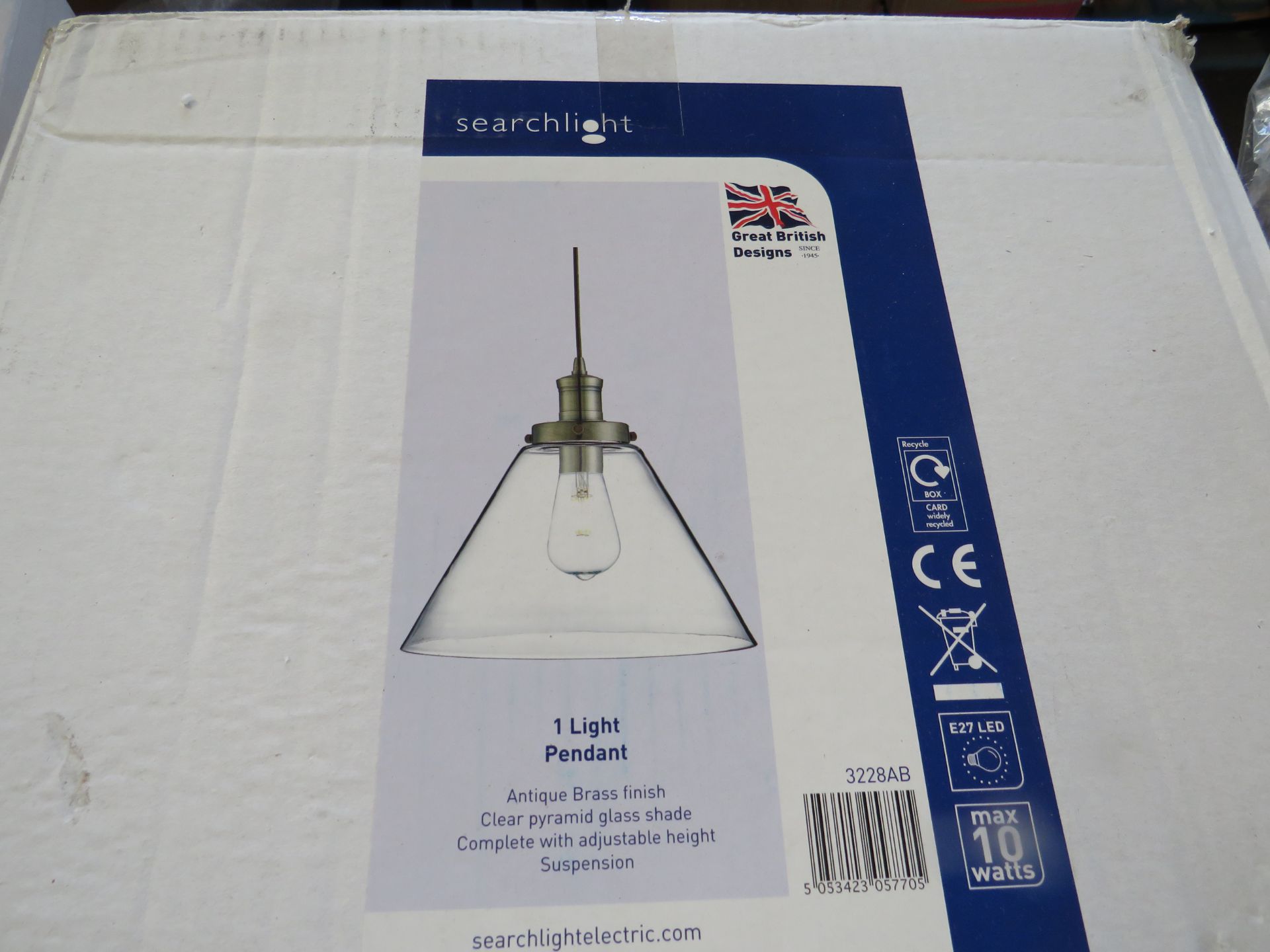 Searchlight Vibrant 1lt Gold Pendant Dia 12cm RRP £52.50 This Vibrant gold bell pendant light has - Image 2 of 3