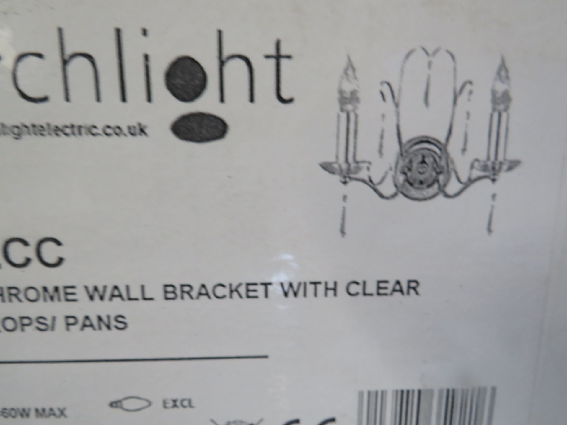 Searchlight Tiara 2 Light Wall Bracket In Chrome RRP ô?68.00 - This lot contains unsorted raw