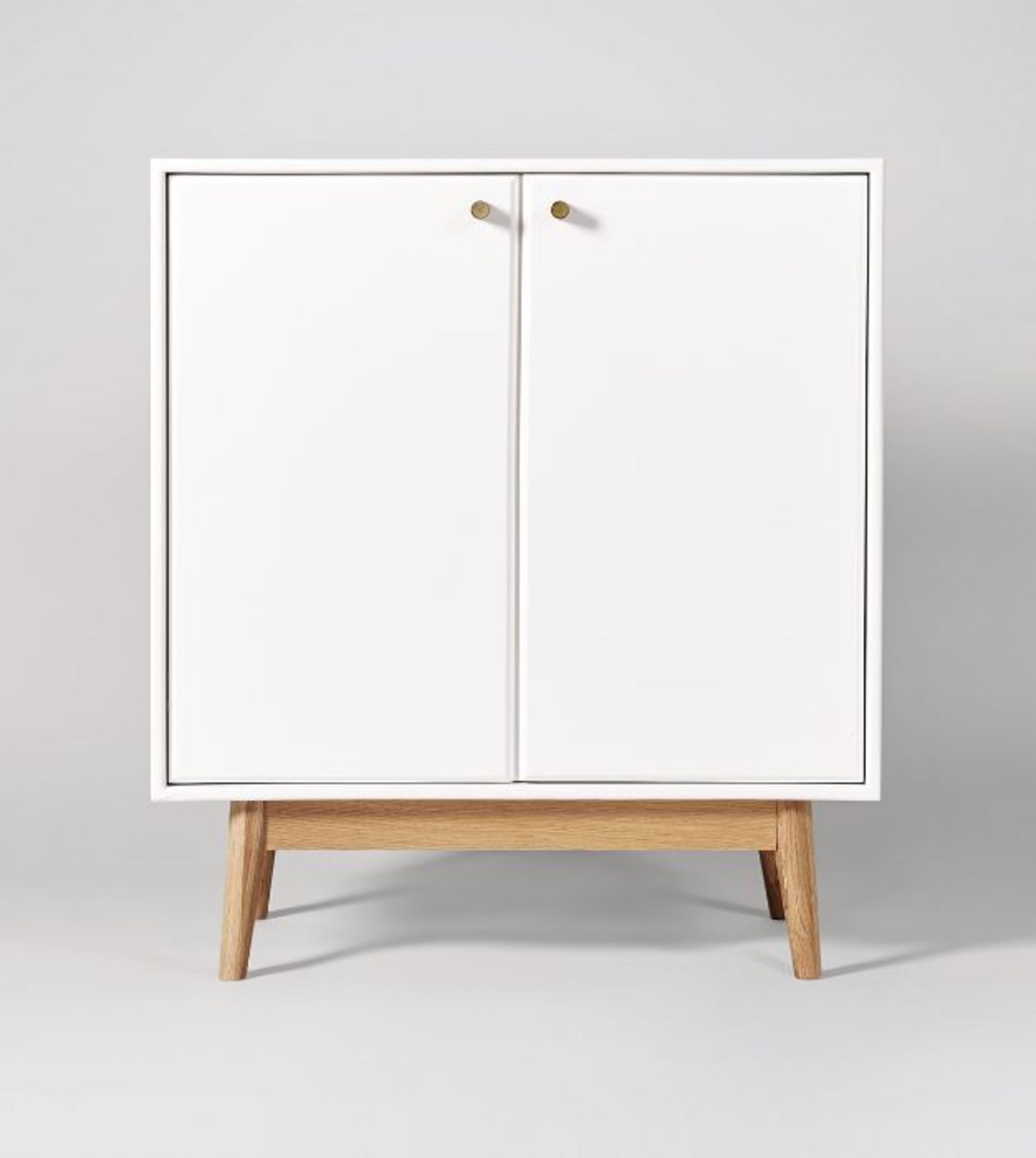 Swoon Thurlestone Cabinet in White Natural Mango Wood RRP £399 SKU SWO-AP-thurlestonecabinetwhib-