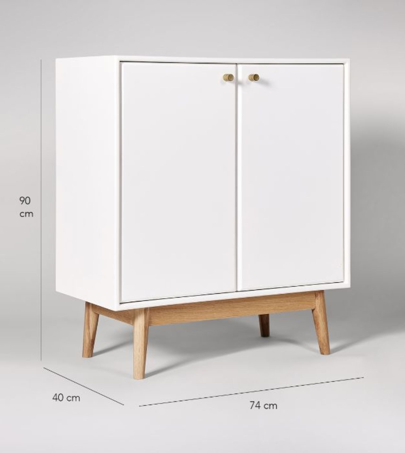 Swoon Thurlestone Cabinet in White Natural Mango Wood RRP £399 SKU SWO-AP-thurlestonecabinetwhib- - Image 3 of 4