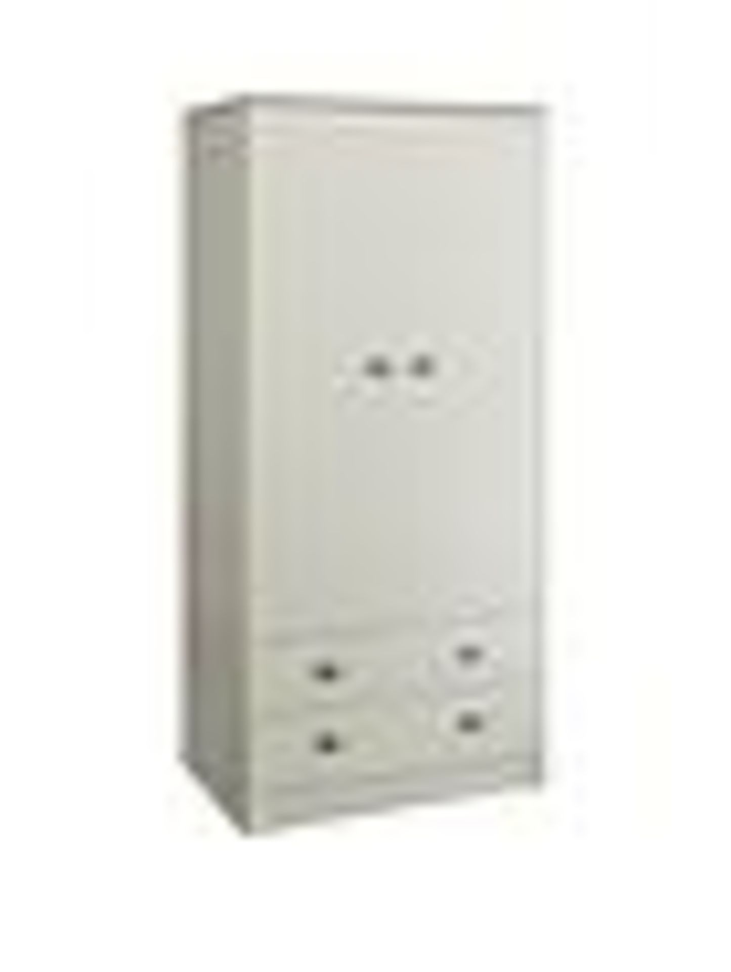 Lloyd Pascal Cream & Oak effect 2 door 2 drawer wardrobe. RRP £229. Unchecked