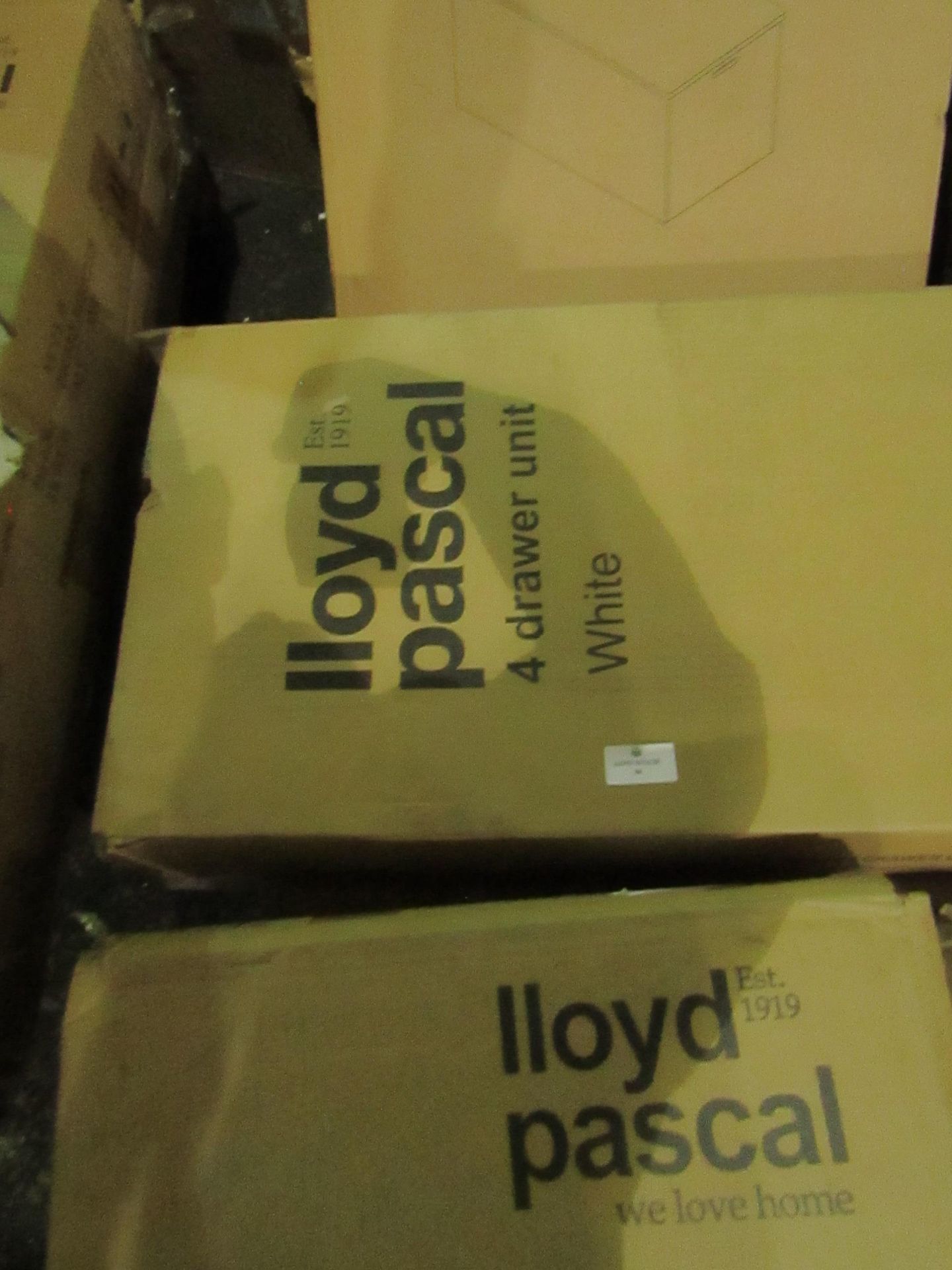 Lloyd Pascal White 4 Drawer unit. RRP £49 boxed unchecked