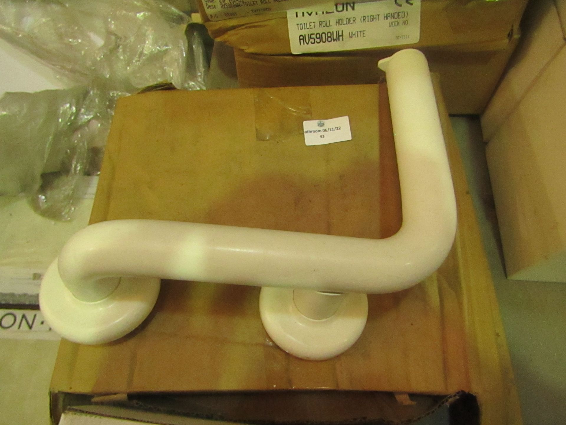 6x Twyfords - Right-Handed Toilet Roll Holder - White - Good Condition & Boxed.