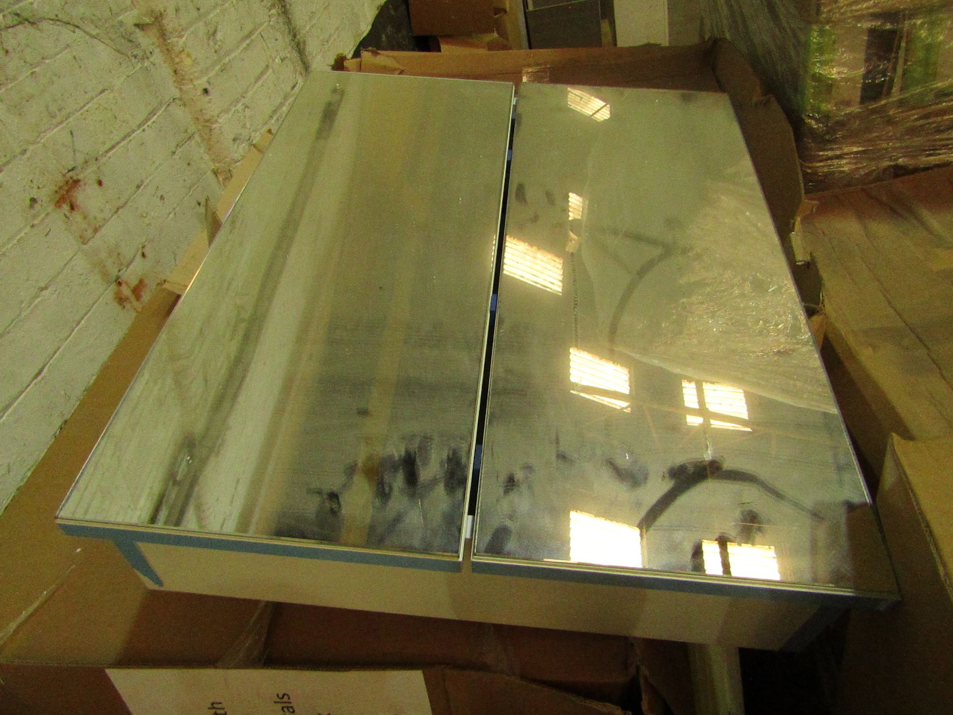 Unbranded - 2-Door Mirror Cabinet White ( 67x55cm ) - Unused & Boxed.