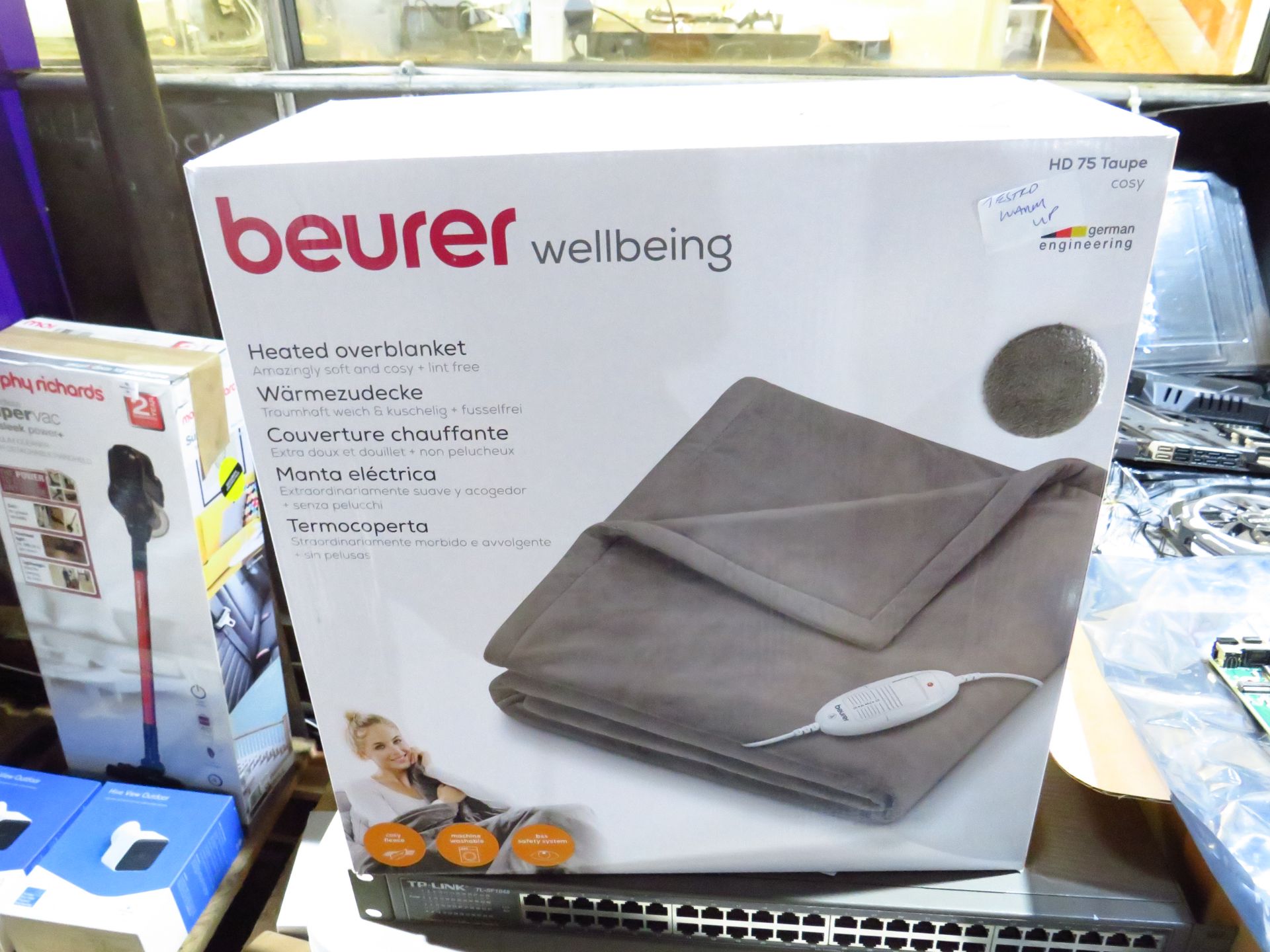 Beurer Wellbeing Heated Over Blanket grade B and boxed tested working