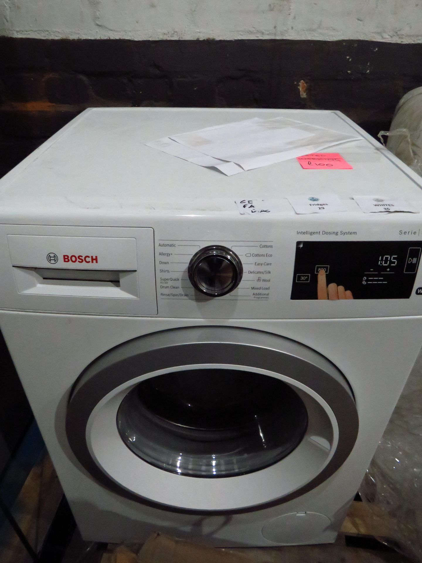 Bosch Wifi series 6 intelligent dose washing machine, tested working