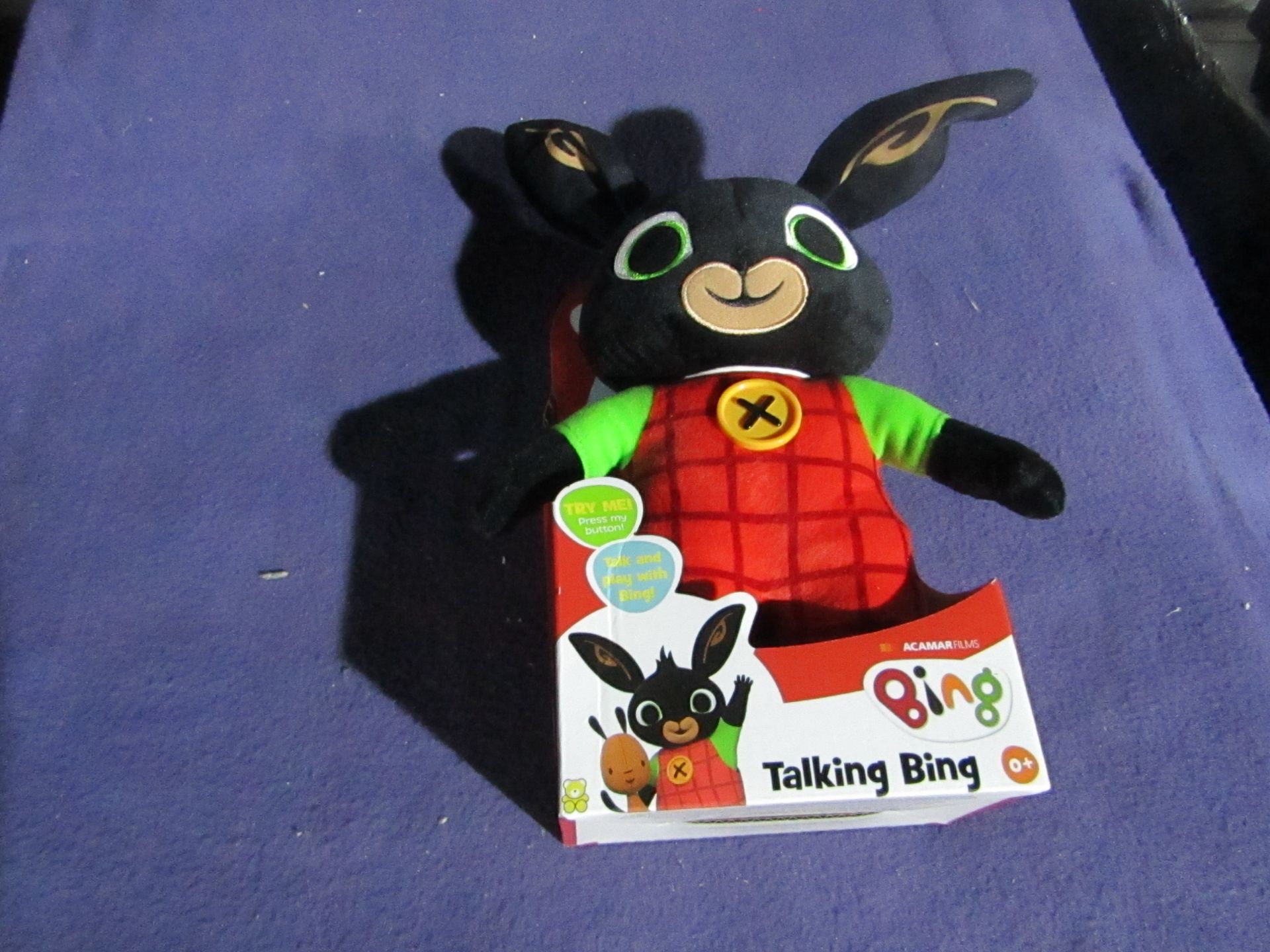 Bing - Talking Plush Bing Toy - Good Condition & Boxed.