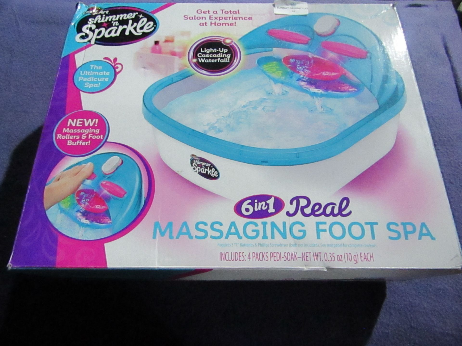 CraZart - Shimmer N Sparkle 6-in-1 Real Massaging Foot Spa - Unchecked & Boxed.