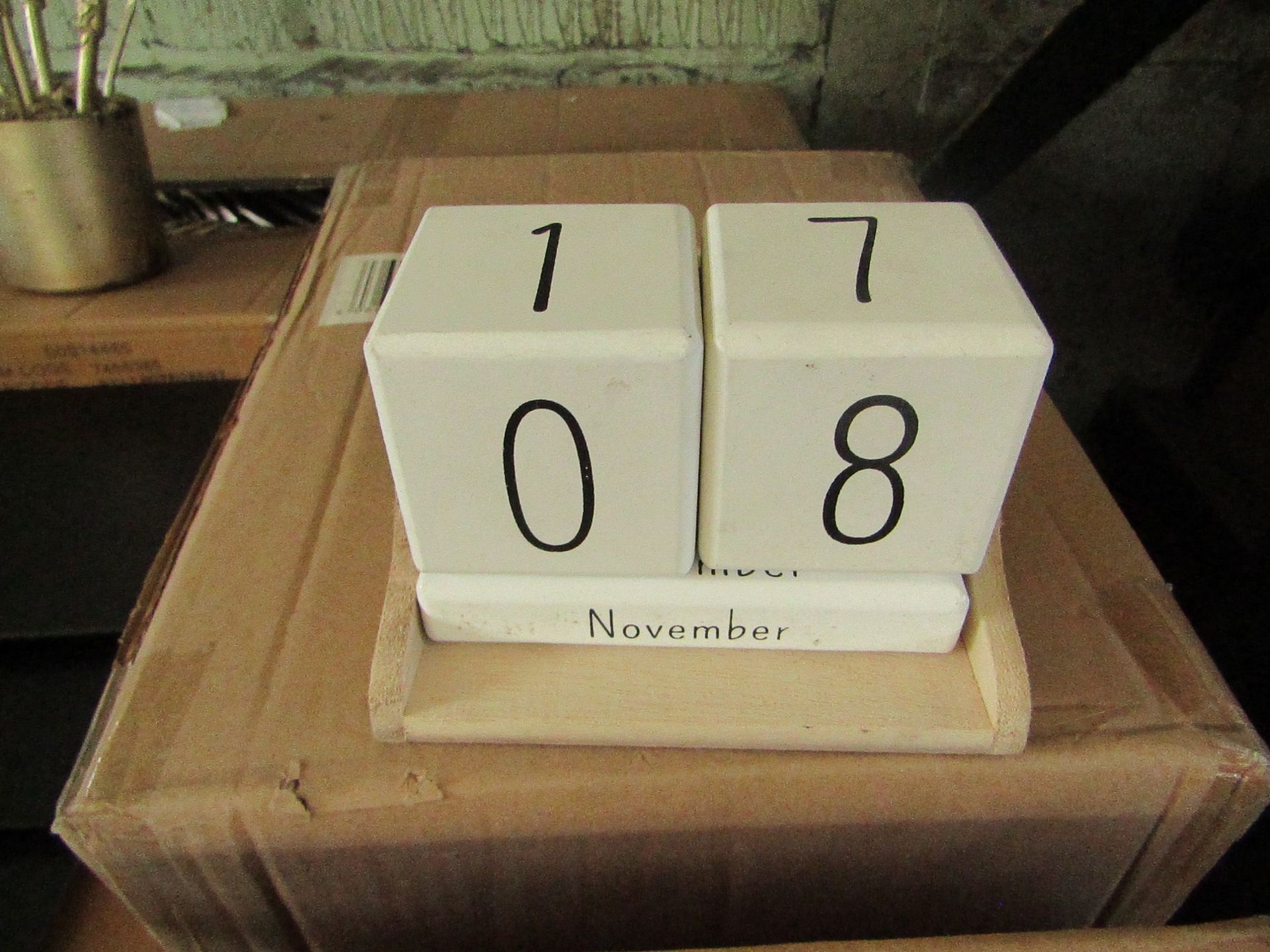 Cox & Cox Cement Perpetual Calendar RRP Â£50.00 Cement Perpetual Calendar from Cox & Cox SKU COX-