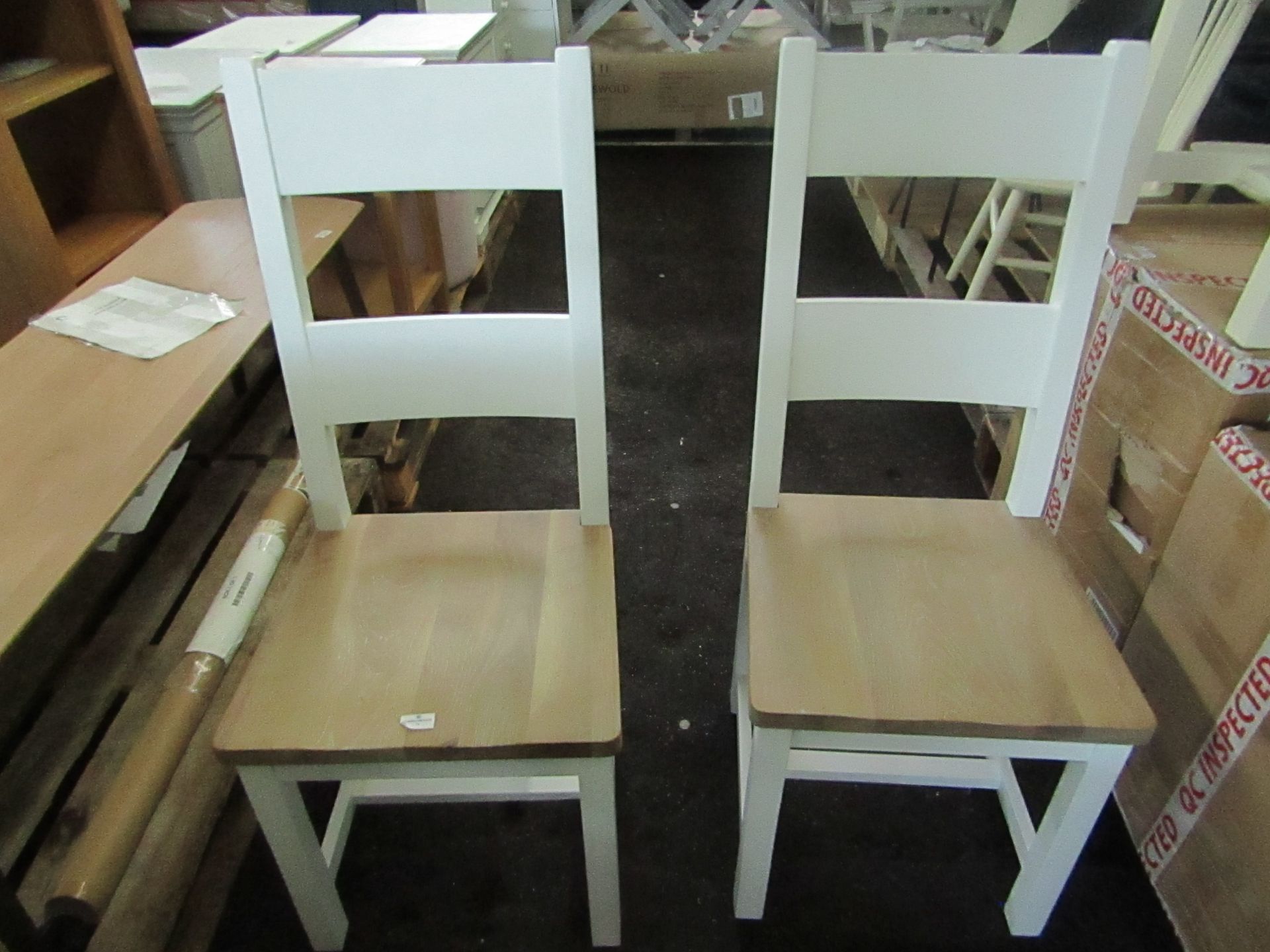 Cotswold Company Chester Pure White Ladderback Chairs RRP Â£00.00 (PLT COT-APM-A-3216) The pure