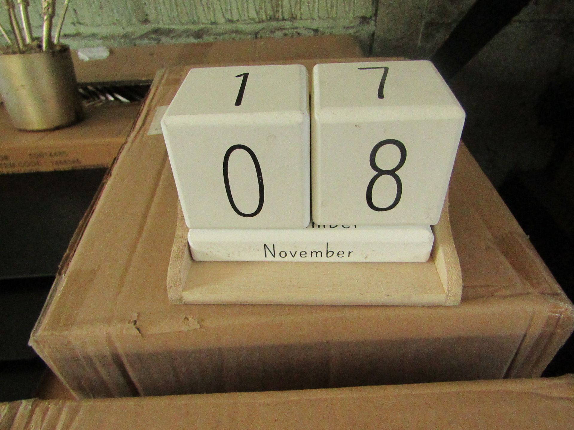 Cox & Cox Cement Perpetual Calendar RRP Â£50.00 Cement Perpetual Calendar from Cox & Cox SKU COX-