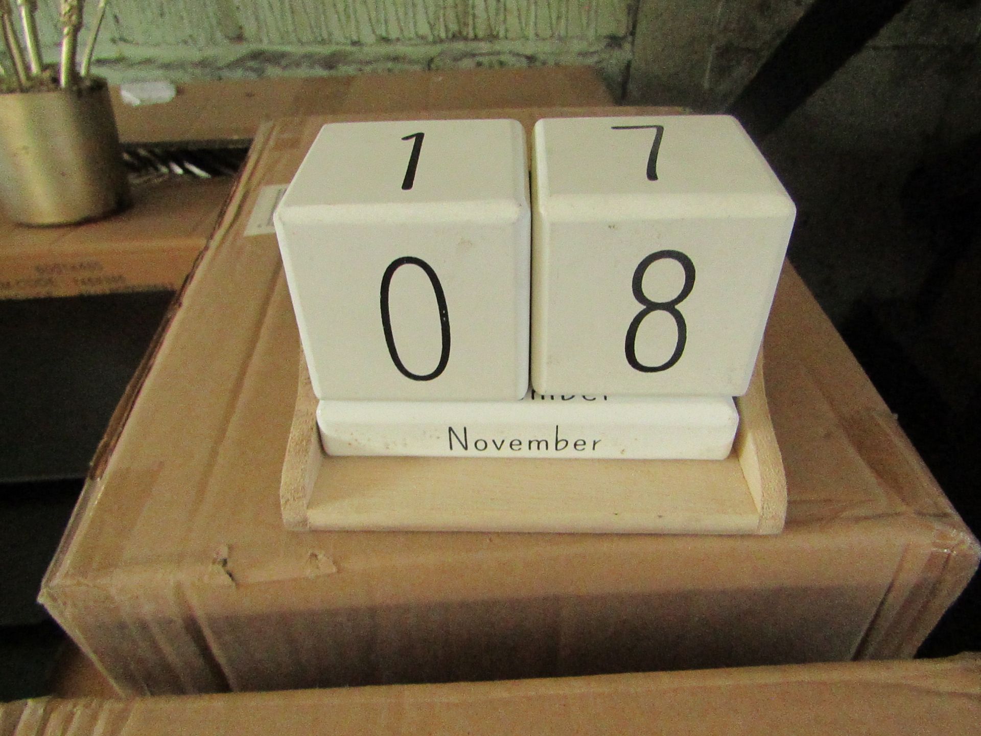 Cox & Cox Cement Perpetual Calendar RRP Â£50.00 Cement Perpetual Calendar from Cox & Cox SKU COX-