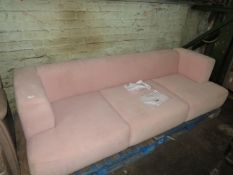 Swoon Kallas Easy Velvet Three-seater Sofa in Blush Silver - RRP œ1499.00 (PLT SWO-AP-A-3103)