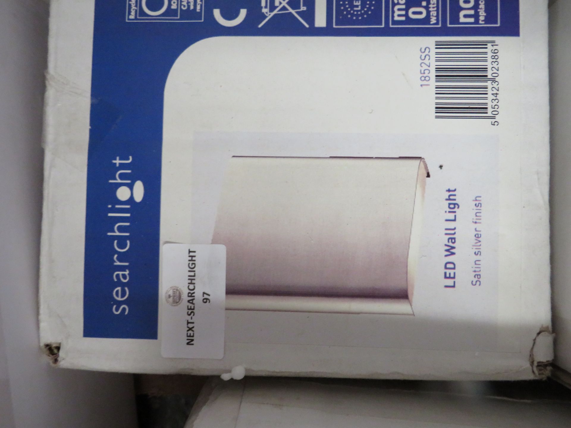 Searchlight 1852SS LED Satin Silver Wall Light RRP “?58.00 (PLT 3plt) - This lot contains unsorted