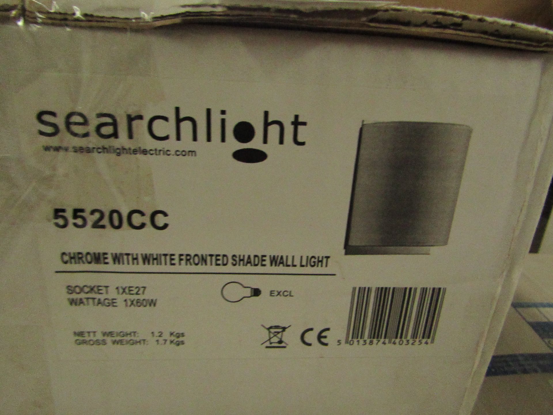 Searchlight 5520CC Wall Lights Chrome Wall Light RRP “?33.00 (PLT 3plt) - This lot contains unsorted - Image 2 of 2